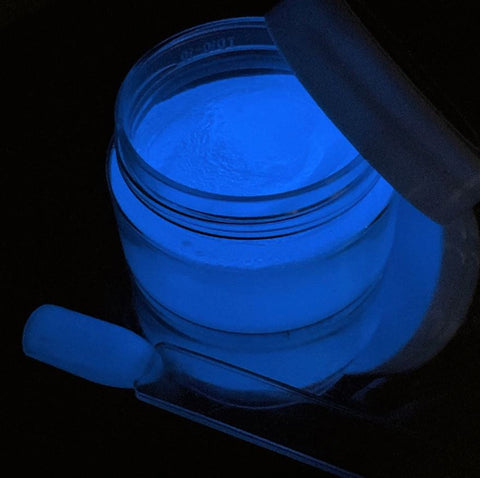 Glow-in-the-Dark Blue to Rich Blue Powder / Long Lasting Phosphorescent Additive / Nail Art / Resin Jewelry
