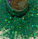 CROWN JEWEL Glitter / Green Holographic / 2 Cuts - Extra-Fine or Chunky to Fine Mix / Emerald Holo / Opaque / Pine Forest / Nail Art