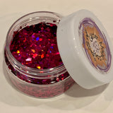 Fuchsia Holo Rhombus Glitter / 2x4mm Diamond Shapes / 1/2 oz Jar / Tumblers / Nail Art