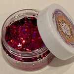 Fuchsia Holo Rhombus Glitter / 2x4mm Diamond Shapes / 1/2 oz Jar / Tumblers / Nail Art