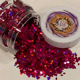 Fuchsia Holo Rhombus Glitter / 2x4mm Diamond Shapes / 1/2 oz Jar / Tumblers / Nail Art