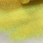 Limoncello Mist Iridescent Chunky to Fine Mix or Extra-Fine Glitter / Lemon Yellow / Translucent / 2 oz Bottle / Bright Sunny Yellow