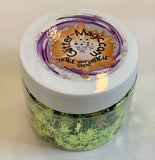Bright Green Hemp Leaf Glitter Shapes / 5mm Cannabis Pot leaf / Black Light Glow UV Visible / Rave Party/Marijuana Weed Ganja Sequins