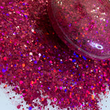 STILETTO HOLO Glitter /  Fine Or Chunky Mix / Holographic / Crimson / Tumblers / Resin Art / DIY Jewelry / Resin Art / Holiday Crafts