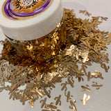 Golden Sand Cactus Shape - 8mm Holographic Glitter / 1/2 oz. Jar / Opaque / Storyboard / Desert Southwest Crafts