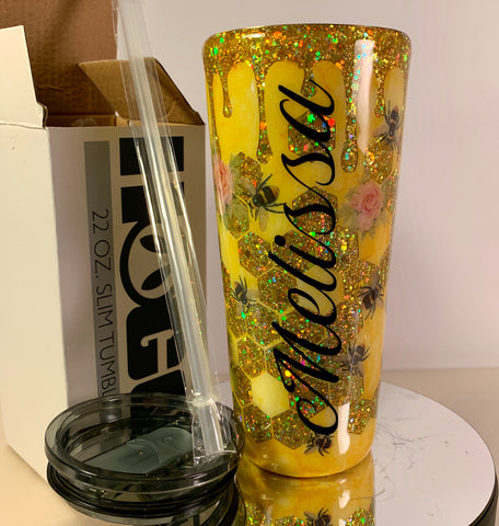 NAV 22 Oz Tumbler - Glitter Rose Gold