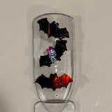 Black Bats Holographic 10mm Glitter Shapes / 1/2 oz Jar /  Kid Crafts /Halloween