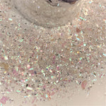 ARCTIC SNOW White Glitter Mix / EXCLUSIVE Iridescent Color Shifting / 1.75 oz Bottle/ Geode Tumblers/ Bride Crafts