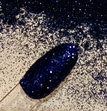 MIDNIGHT BLUE Extra-Fine Blue/Black Glitter / 2.25 oz Bottle / High Flash Opaque / Night Sky / Galaxy