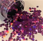 PURPLE HAZE Holographic Hemp Leaf Glitter Shapes / 5mm Cannabis Leaf / Marijuana Pot Weed Glitter Sequins