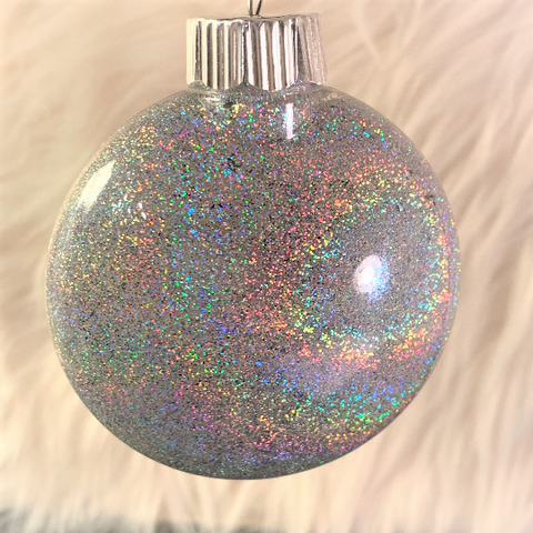 HOLO SILVER Fine Glitter / 2 oz. Bottle / 1/96 inch / HOLOGRAPHIC / Nail art / Polyester Opaque / Solvent Resistant / Safe, Non-Toxic