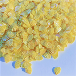BANANA BOAT Sea Shell Glitter Shapes / Iridescent Yellow / 7 x 5mm / 3D Crafts / Ocean Beach Theme