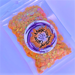 BAHAMA MAMA Sea Shell Glitter shapes / Orange Iridescent / 7x5mm / Tumbler Glitter / Scrapbooking Crafts / Ocean Beach Designs
