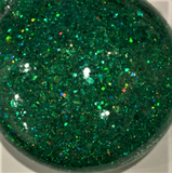 CROWN JEWEL Glitter / Green Holographic / 2 Cuts - Extra-Fine or Chunky to Fine Mix / Emerald Holo / Opaque / Pine Forest / Nail Art