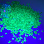 Bright Green Hemp Leaf Glitter Shapes / 5mm Cannabis Pot leaf / Black Light Glow UV Visible / Rave Party/Marijuana Weed Ganja Sequins