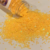 Dreamsicle Stars Iridescent Yellow  2 & 5mm Glitter Shapes / 1.25 oz Bottle / Opaque / Nail Art / Kids' Crafts