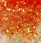 ORANGE CRUSH Iridescent Glitter Chunky  Mix / Glitter Tumbler / Orange / Solvent Resistant / Vivid Under Black Light