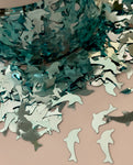 AQUA DOLPHIN Glitter Shapes / 11mm Polyester / Snow Globes / Sea Salt Life