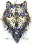 Arctic Wolf Leader of the Pack Glow-in-the-dark Stainless Tumbler / Custom Art / Personalizable