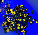 Autism Awareness #1 Puzzle Piece Glitter/ 1/2 ounce jar / Scrapbooking/ Red Blue Green Yellow/ Black Light Visible