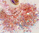 Sugar Doll Baby Pink Iridescent Glitter Mix - 1.75 oz Bottle Chunky to Fine/Pink Color Shift /Glitter Tumbler / DIY Ornaments / Gifts