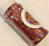 Deep Rose Holographic Chunky to Fine Glitter / Opaque / Rainbow Flash / Crafts / Glitter Tumblers