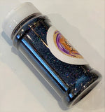 ARCTIC NIGHTS Fine Black HOLOGRAPHIC Glitter / 2.25 oz Shaker Bottle / Beautiful High Flash Holo Colors/ Aurora Borealis / Galaxy