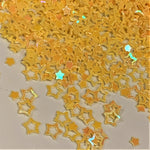 Dreamsicle Stars Iridescent Yellow  2 & 5mm Glitter Shapes / 1.25 oz Bottle / Opaque / Nail Art / Kids' Crafts