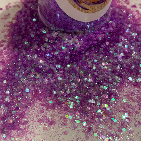 Lilac Mist Chunky to Fine Mix Glitter / Translucent Purple Art & Crafts / Gifts