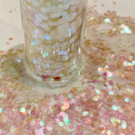 Opal Pearl Jumbo Pink Shift Shift Jumbo Glitter / 2 oz. Iridescent Translucent / Ocean Waves / Storyboard / Snow Winter White