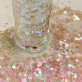 Opal Pearl Jumbo Pink Shift Shift Jumbo Glitter / 2 oz. Iridescent Translucent / Ocean Waves / Storyboard / Snow Winter White