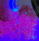 Rich Pink Iridescent Chunky to Fine Glitter Mix/ Translucent Pink color shift / 2 oz Bottle /Vivid Pink Under Black Light