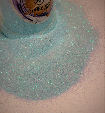 Frozen Ice Fine Color Shift Glitter / 2 oz. Shaker Bottle / Powder Blue to Lavender / Baby Blue Opaque