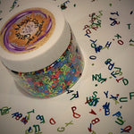 Tiny Alphabet Letters 5-6mm Shapes Glitter-Solvent Resistant / Multi-color / Personalize / Nail Art