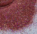 Deep Rose Holographic Extra Fine Glitter / Opaque / Fabulous Rainbow Flash / Nail Art / Crafts / Glitter Tumbler /Soft Under Black Light