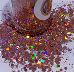 Deep Rose Holographic Chunky to Fine Glitter / Opaque / Rainbow Flash / Crafts / Glitter Tumblers