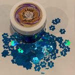 ROYAL BLUE HOLO PAWS Holographic Glitter / 10mm / 1/2 oz. Jar / Fur Babies