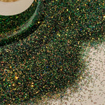 Aussie Opal Fine Color Shift Glitter / 2.25 oz. Shaker Bottle /Opaque / Green to Russet Chameleon / Autumn Tones