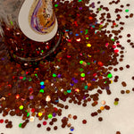 Chocolate Halo JumboGlitter / Holographic Hex / 2 oz Shaker Bottle