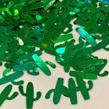 Green Holo Cactus Shape - 8mm Holographic Glitter/ 1/2 oz. Jar / Opaque/ Storyboard / Desert Southwest Crafts