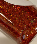 Spicy Pumpkin Holographic Glitter Mix / 2 oz Bottle / Chunky to Fine Opaque / Burnt Orange / Kids  Trick or Treat Tumbler / Nail Crafts