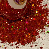 Spicy Pumpkin Holographic Glitter Mix / 2 oz Bottle / Chunky to Fine Opaque / Burnt Orange / Kids  Trick or Treat Tumbler / Nail Crafts