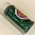 EMERALD CITY Color Shift Chunky Glitter MIX / Green Blues Gold Holo /  2 oz Bottle / Harlequin / Slime Crafts / Geode Tumbler