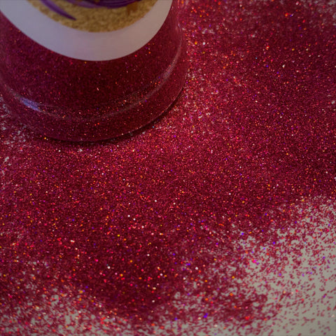 RUBY SLIPPERS FINE Holographic Glitter / 2 oz Bottle / Opaque Nail Art / Fall Winter Sparkle / Winter Bride / Geode Tumbler / Slime Crafts