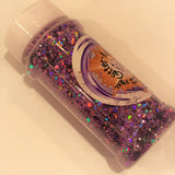 LAVENDER HALO HOLO Chunky to Fine Glitter Mix / 2 oz. Bottle Holographic / Solvent Resistant / Opaque / Geode Tumblers