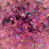 LAVENDER HALO HOLO Chunky to Fine Glitter Mix / 2 oz. Bottle Holographic / Solvent Resistant / Opaque / Geode Tumblers