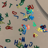 Tiny Alphabet Letters 5-6mm Shapes Glitter-Solvent Resistant / Multi-color / Personalize / Nail Art