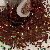 Chocolate Halo JumboGlitter / Holographic Hex / 2 oz Shaker Bottle