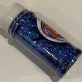 COBALT Holo Chunky Mix Glitter / Beautiful Rch Deep Blue Holographic / 2 oz Shaker Bottle / Go TEAM BLUE