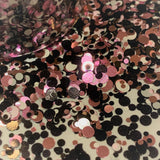 POODLE SKIRT Dots Glitter Mix/ 1 oz / Pink, Black and White Dots
